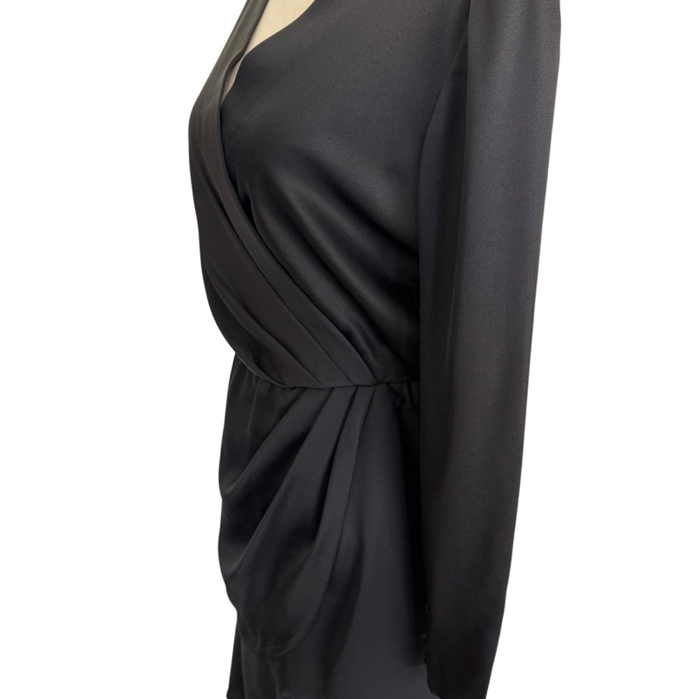 Vintage 80s Bill Blass Black Dress Draped Classic Couture sz 6/8 Bergdorf - Picture 9 of 14